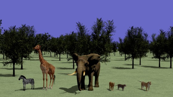 野生動物の3Dモデリングデータ